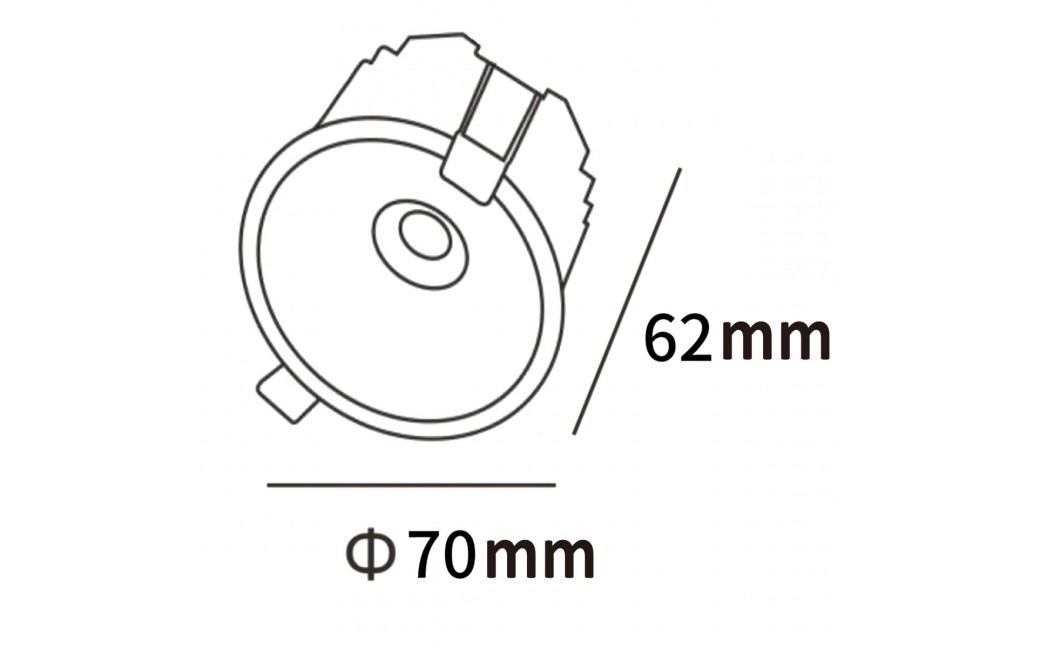 Light Prestige Oczko podtynkowe Zyra czarne LED CCT LP-1606/1RS BK