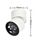 Adjustable ceiling lamps - spots - Light Prestige Brema white LED CCT surface-mounted movable luminaire LP-2626/1RM WH movable. - product 3