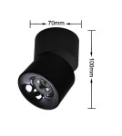 Adjustable ceiling lamps - spots - Light Prestige Brema black LED CCT surface-mounted movable luminaire LP-2626/1RM BK movable. - product 4