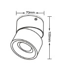 Adjustable ceiling lamps - spots - Light Prestige Brema black LED CCT surface-mounted movable luminaire LP-2626/1RM BK movable. - product 5