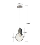 LED pendant lamps - Light Prestige Circlo chrome LED CCT pendant lamp LP-1311/1P CH - product 5
