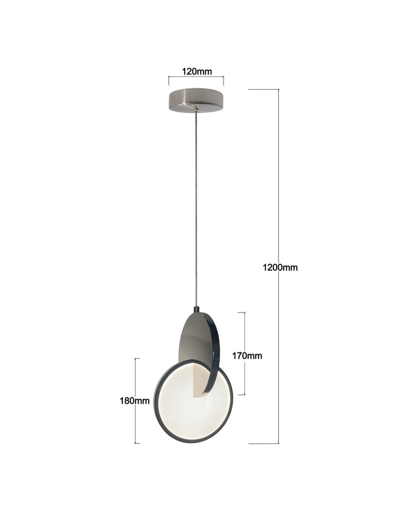 LED pendant lamps - Light Prestige Circlo chrome LED CCT pendant lamp LP-1311/1P CH - product kolory-swiatla.pl 5