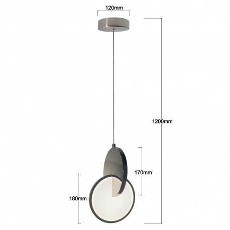 Light Prestige Lampa wisząca Circlo chrom LED CCT LP-1311/1P CH