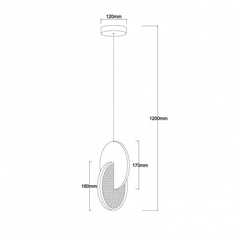 Light Prestige Lampa wisząca Circlo chrom LED CCT LP-1311/1P CH