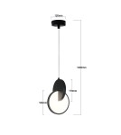 LED pendant lamps - Light Prestige Circlo black LED CCT pendant lamp LP-1311/1P BK - product 6