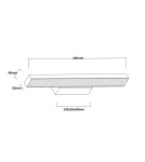 Bathroom wall lamps - Light Prestige Wall lamp Aqua 42 cm white IP44 LED CCT LP-987/1W S WH - product 6