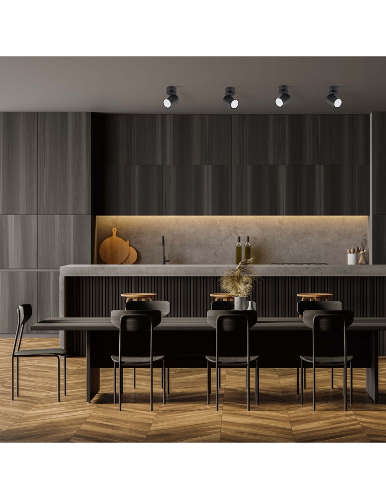 Adjustable ceiling lamps - spots - Light Prestige Spot Snow New 1 black 1xGU10 LP-731N/1W BK - product kolory-swiatla.pl 2