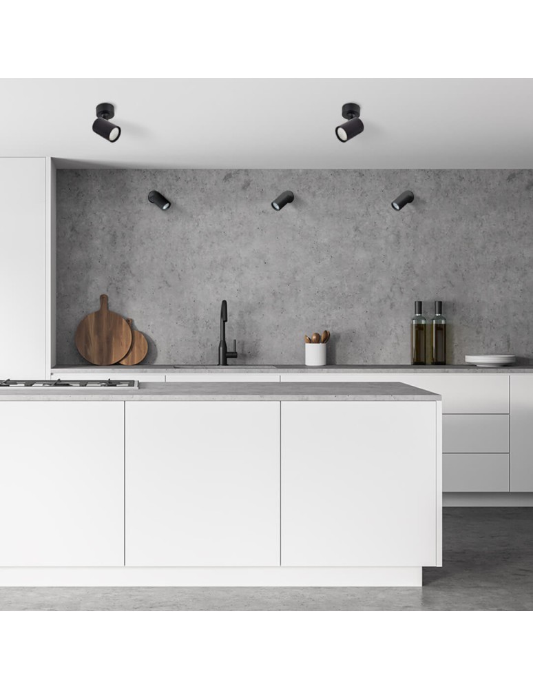 Adjustable ceiling lamps - spots - Light Prestige Spot Snow New 1 black 1xGU10 LP-731N/1W BK - product kolory-swiatla.pl 5