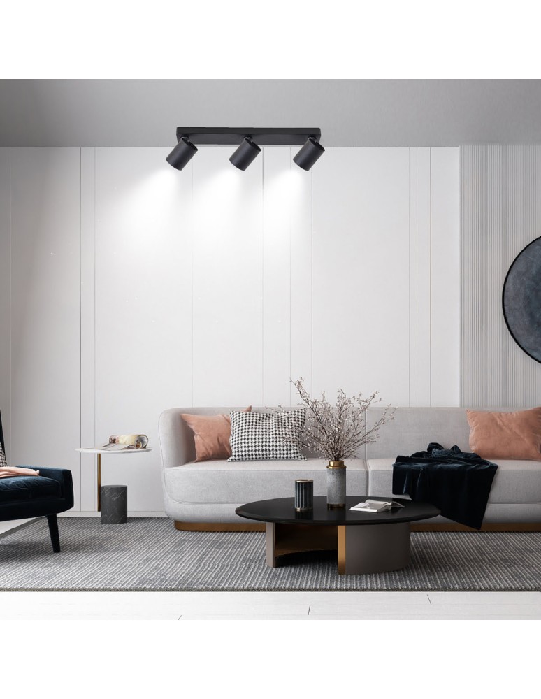 Adjustable ceiling lamps - spots - Light Prestige Spot Snow New 3 black 3xGU10 LP-731N/3W BK - product kolory-swiatla.pl 2