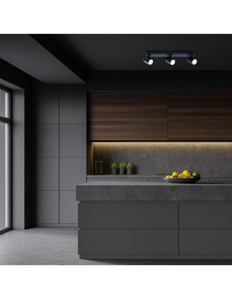 Adjustable ceiling lamps - spots - Light Prestige Spot Snow New 3 black 3xGU10 LP-731N/3W BK - product kolory-swiatla.pl 5