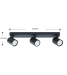 Adjustable ceiling lamps - spots - Light Prestige Spot Snow New 3 black 3xGU10 LP-731N/3W BK - product 10