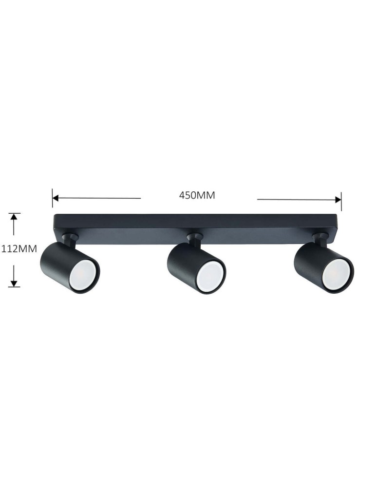 Adjustable ceiling lamps - spots - Light Prestige Spot Snow New 3 black 3xGU10 LP-731N/3W BK - product kolory-swiatla.pl 10