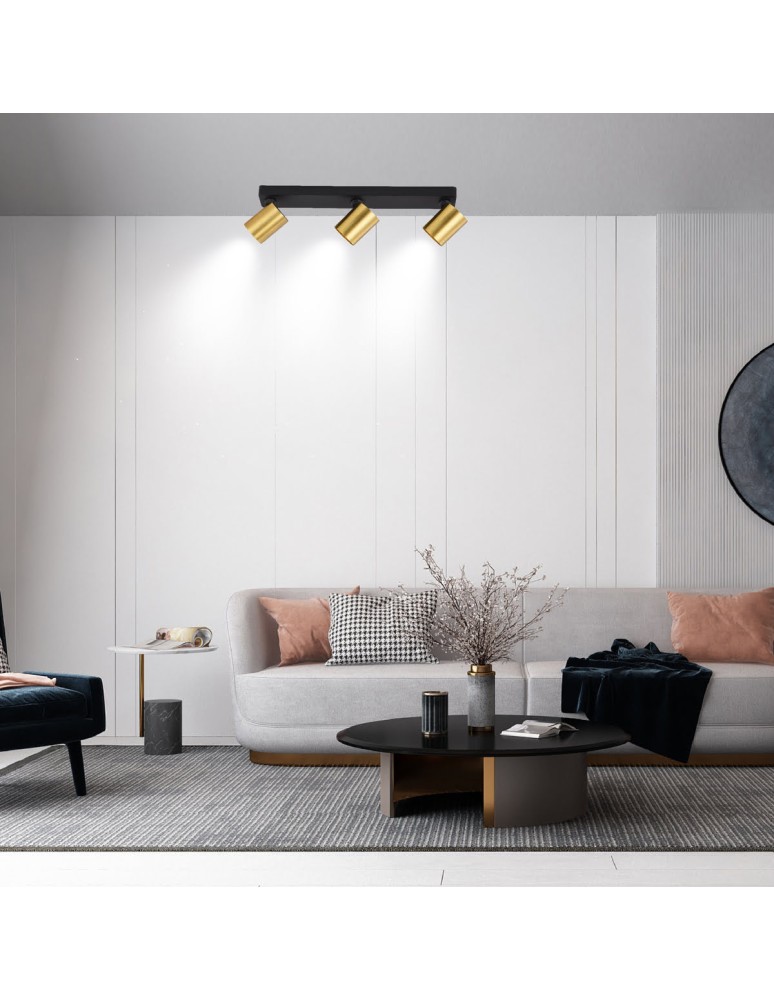 Adjustable ceiling lamps - spots - Light Prestige Spot Snow New 3 gold 3xGU10 LP-731N/3W GD - product kolory-swiatla.pl 2