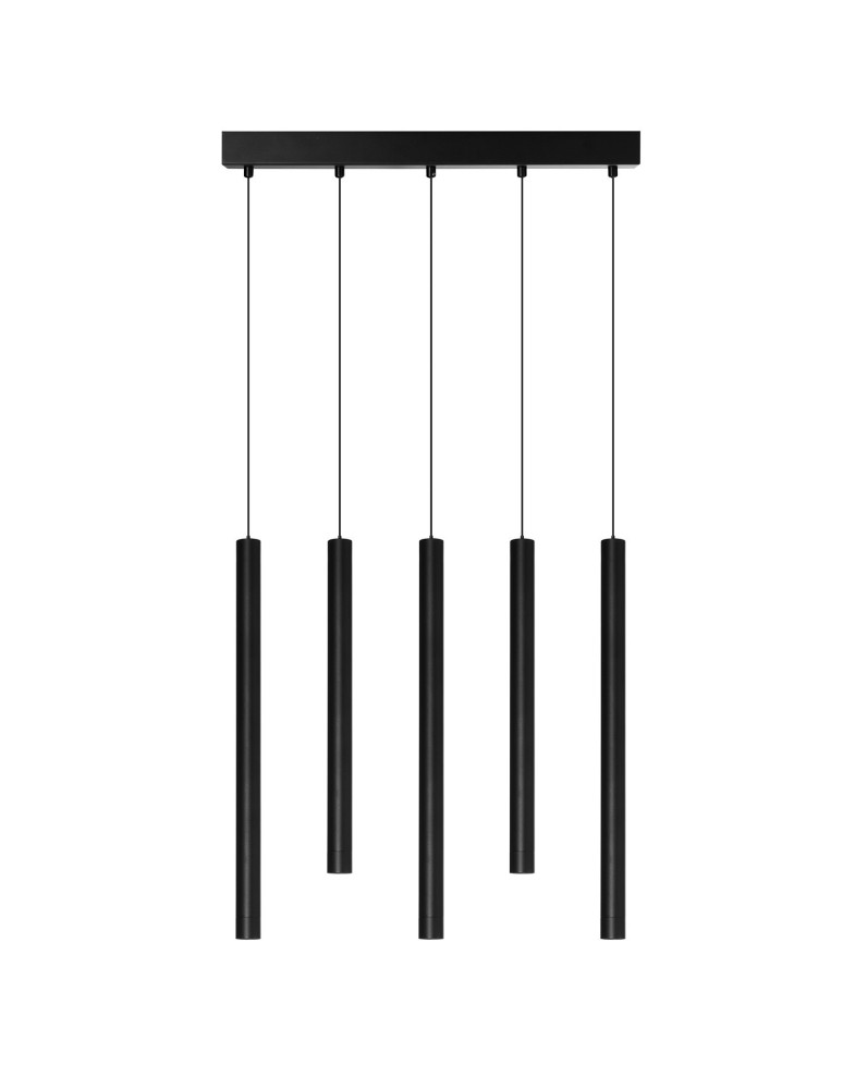 Pendant tube lamps - Azzardo Pendant VERNO 5 3000K BK Black Matte 5xLED Tubes AZ6314 - product kolory-swiatla.pl 1