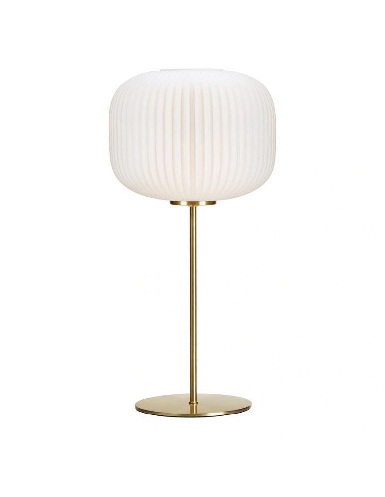 Scandinavian style table lamps - Markslojd SOBER Table 1L Brass/White 107819 - product kolory-swiatla.pl 1