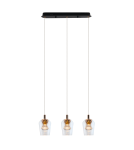 Pendant lamps on a strip - YASKR Tasa Pendant Lamp 1xLED black PL0143-3 Black - product 1