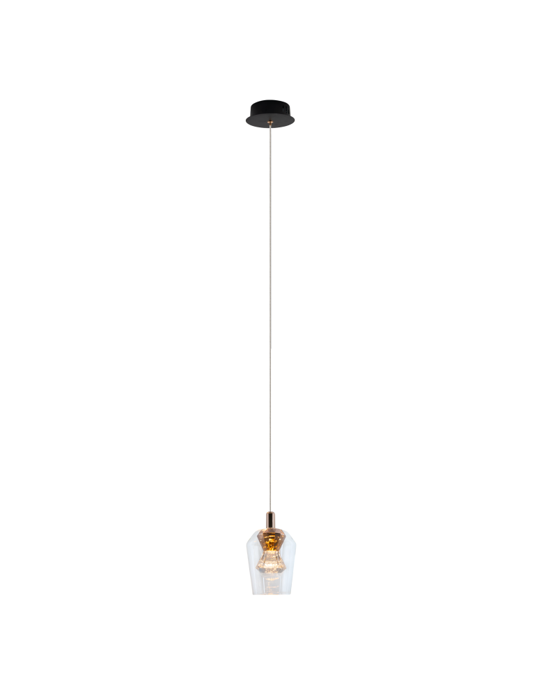 Single pendant lamps - YASKR Tasa Pendant Lamp 1xLED black PL0143-1 Black - product kolory-swiatla.pl 1