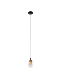 YASKR Lampa Wisząca Tasa 1xLED czarna PL0143-1 Czarny