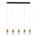YASKR Lampa Wisząca Tasa 5xLED czarna PL0143-5 Czarny
