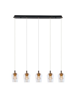 YASKR Lampa Wisząca Tasa 5xLED czarna PL0143-5  Czarny
