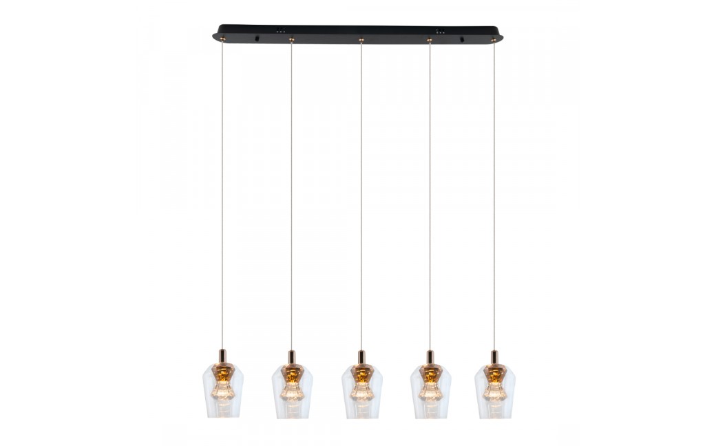 YASKR Lampa Wisząca Tasa 5xLED czarna PL0143-5 Czarny