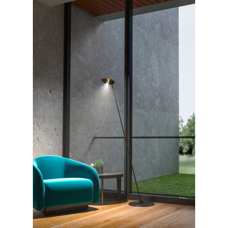 YASKR Lampa Stojąca Solenia 1xLED Dotykowa różowe złoto FL0104 163 cm Szczotkowane Różowe Złoto