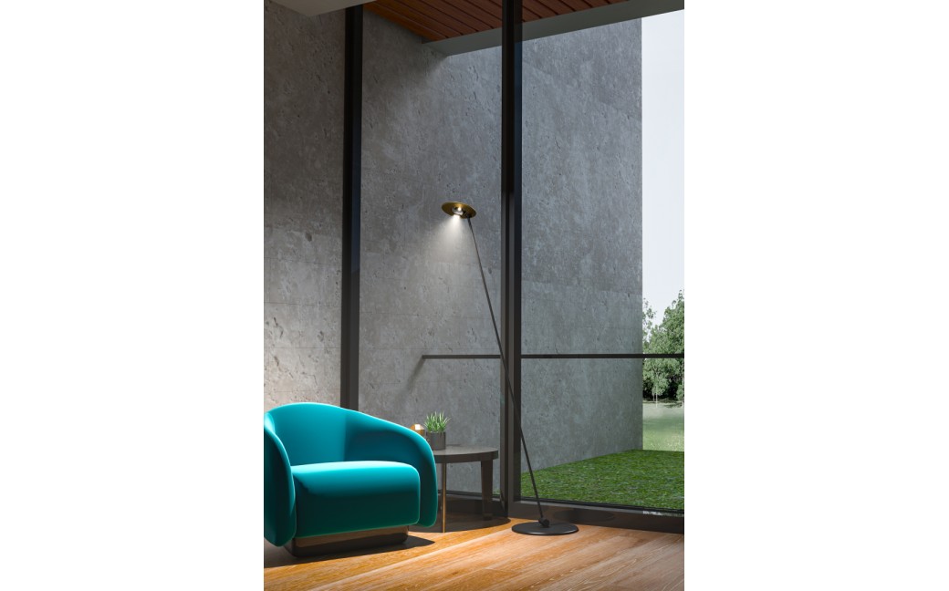 YASKR Lampa Stojąca Solenia 1xLED Dotykowa różowe złoto FL0104 163 cm Szczotkowane Różowe Złoto