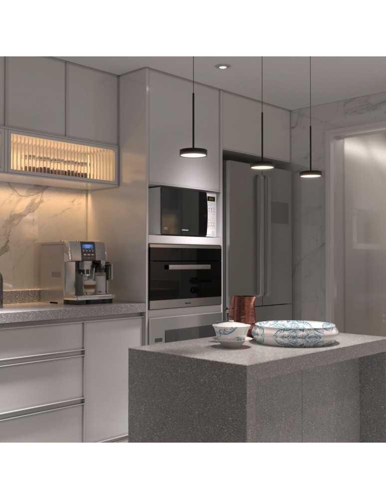 Single pendant lamps - YASKR Awo Pendant Lamp 1xLED black PL0134-BK   - product kolory-swiatla.pl 2