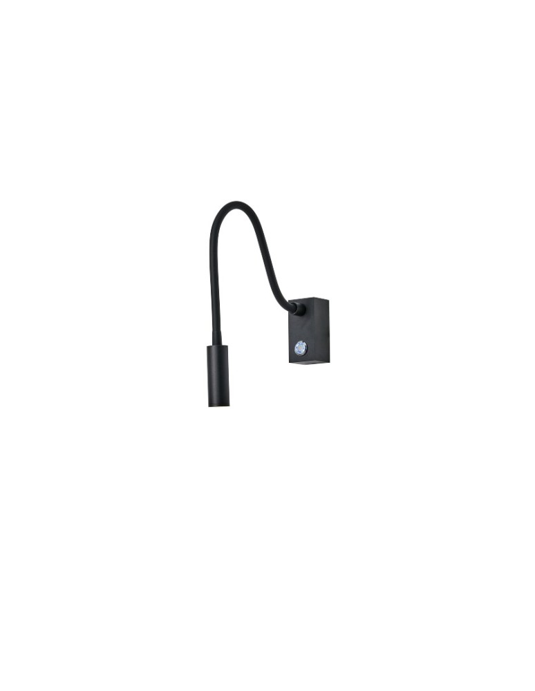 Reading wall lamps - YASKR Wall lamp Adjusta 1xLED black WL0117-BK 20 cm Black - product kolory-swiatla.pl 3