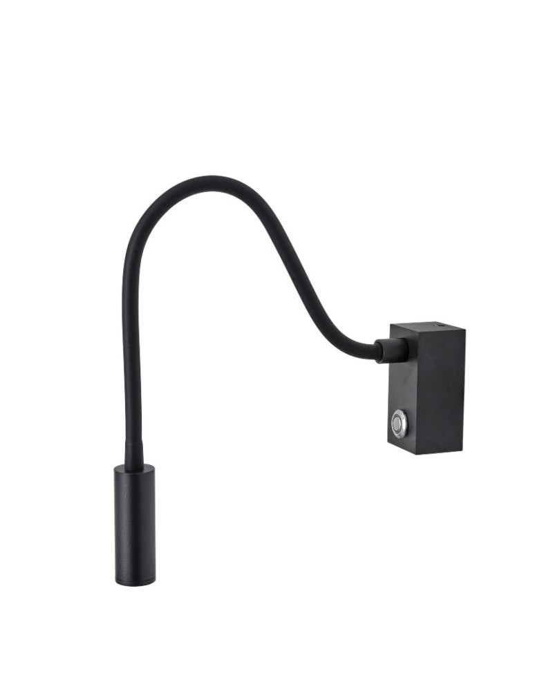 Reading wall lamps - YASKR Wall lamp Adjusta 1xLED black WL0117-BK 20 cm Black - product kolory-swiatla.pl 1