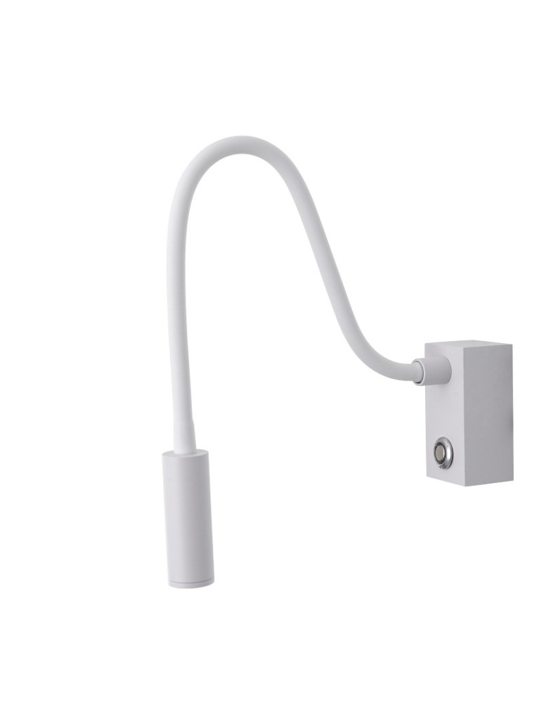 Reading wall lamps - YASKR Adjusta wall lamp 1xLED white WL0117-WH 20 cm White - product kolory-swiatla.pl 1