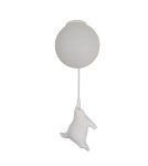 Children's ceiling lamps - YASKR Plafond Balu S Hanging Teddy Bear White CL0110-S White - product 1