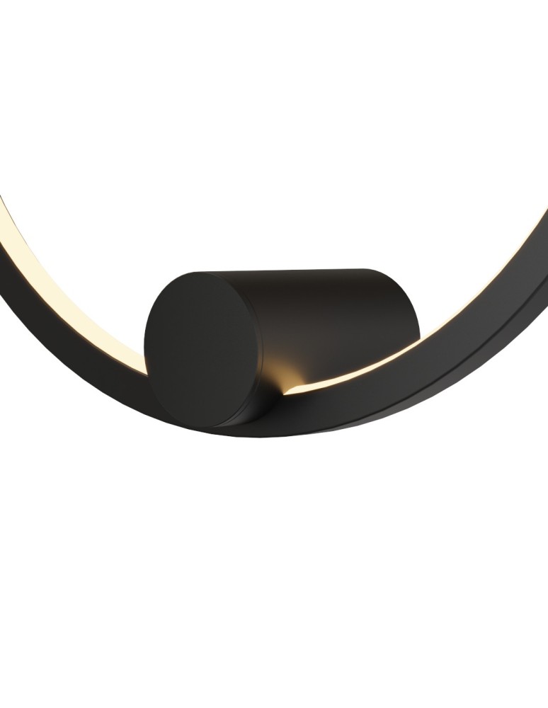 Ring wall lamps - YASKR Ringa S wall lamp 1xLED black WL0116-S-BK Black - product kolory-swiatla.pl 3