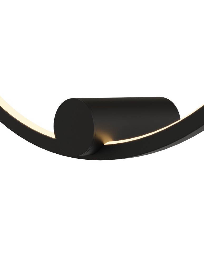 Ring wall lamps - YASKR Wall lamp Ringa M 1xLED black WL0116-M-BK Black - product kolory-swiatla.pl 4
