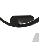 Ring wall lamps - YASKR Wall lamp Ringa M 1xLED black WL0116-M-BK Black - product 5