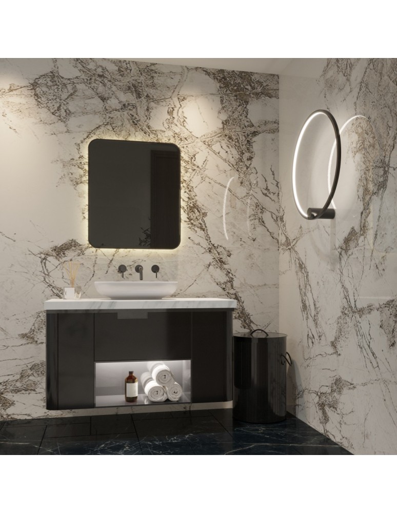 Ring wall lamps - YASKR Wall lamp Ringa M 1xLED black WL0116-M-BK Black - product kolory-swiatla.pl 3