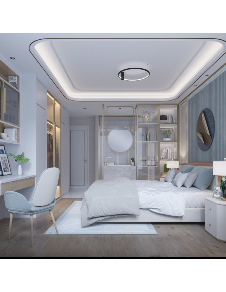 Ring ceiling lamps - YASKR Plafond Ringa L 1xLED black CL0112-L-BK Black - product kolory-swiatla.pl 2