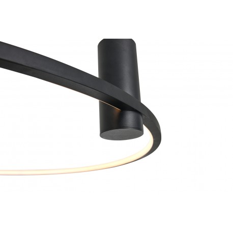 YASKR Plafon Ringa L 1xLED czarny CL0112-L-BK Czarny
