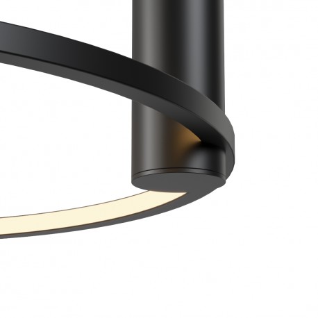 YASKR Plafon Ringa L 1xLED czarny CL0112-L-BK Czarny