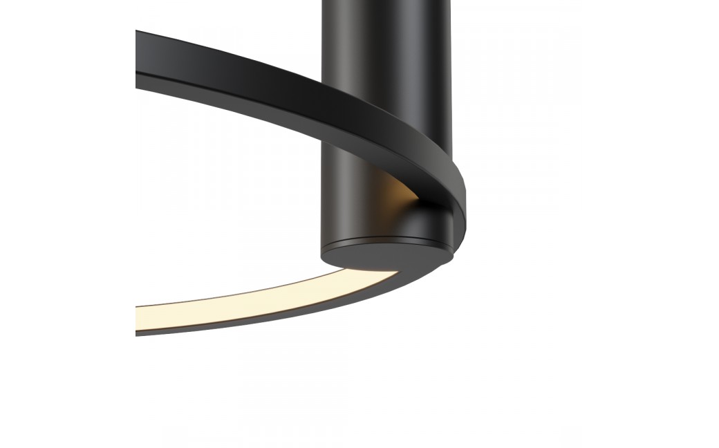 YASKR Plafon Ringa L 1xLED czarny CL0112-L-BK Czarny