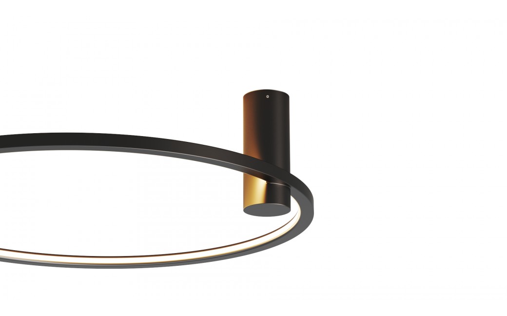 YASKR Plafon Ringa M 1xLED czarny CL0112-M-BK Czarny