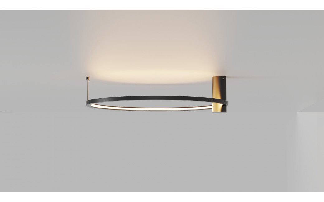 YASKR Plafon Ringa M 1xLED czarny CL0112-M-BK Czarny