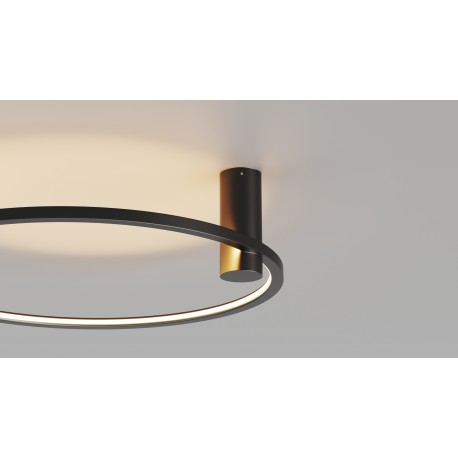 YASKR Plafon Ringa M 1xLED czarny CL0112-M-BK Czarny