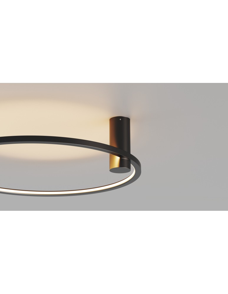 Ring ceiling lamps - YASKR Plafond Ringa M 1xLED black CL0112-M-BK Black - product kolory-swiatla.pl 3