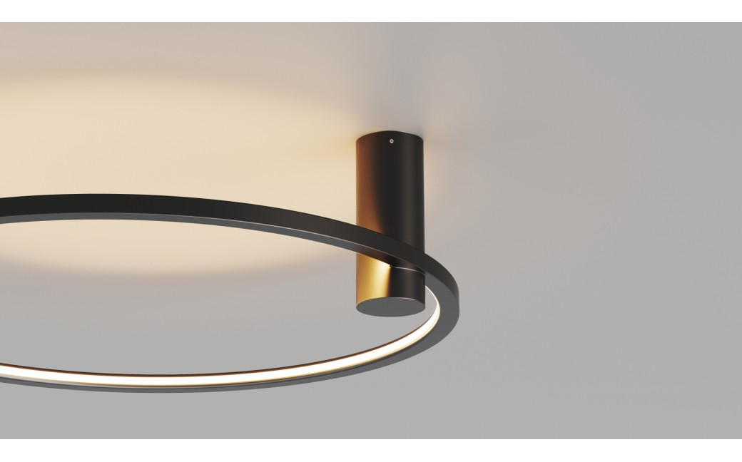 YASKR Plafon Ringa M 1xLED czarny CL0112-M-BK Czarny