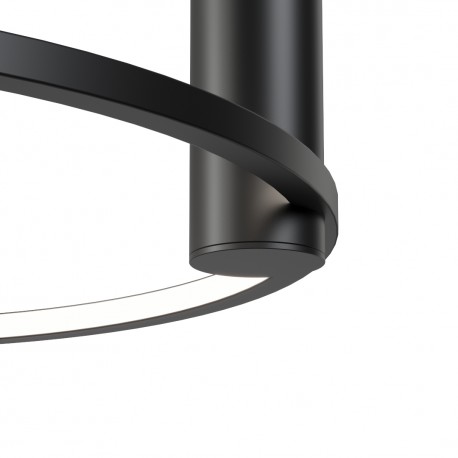 YASKR Plafon Ringa M 1xLED czarny CL0112-M-BK Czarny