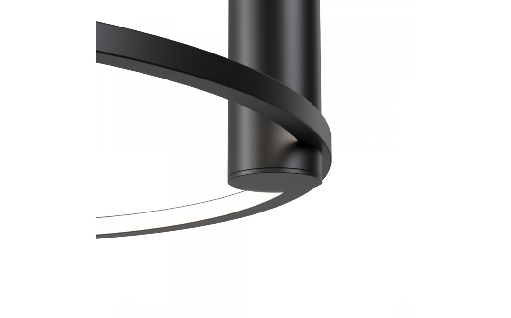 YASKR Plafon Ringa M 1xLED czarny CL0112-M-BK Czarny