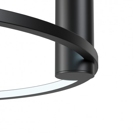 YASKR Plafon Ringa M 1xLED czarny CL0112-M-BK Czarny