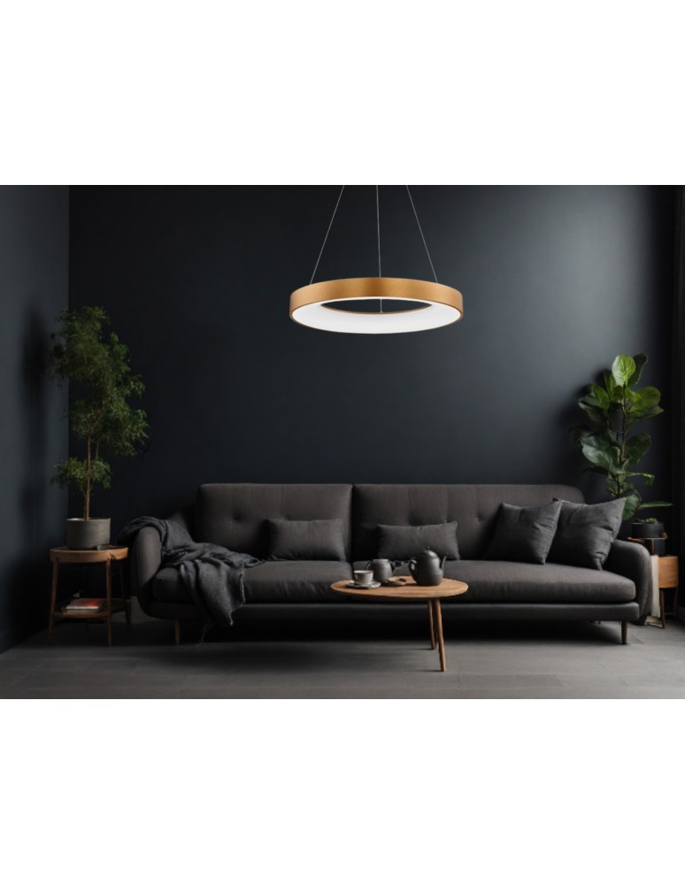 Pendant lamps with control - Luces Exclusivas TOME SMART Pendant LED 50W 3250lm 3000K Dimmable Brushed Gold LE41517 - product kolory-swiatla.pl 3