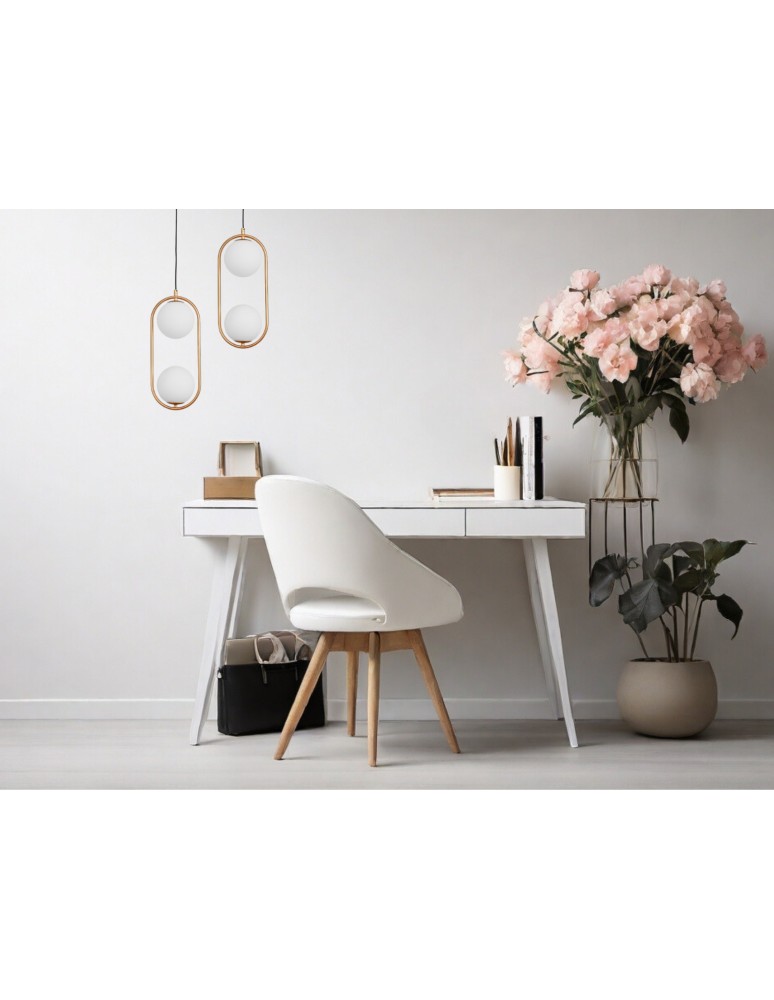 Pendant lamps - Luces Exclusivas RENGO Pendant 2xG9 LED gold brass LE41772 - product kolory-swiatla.pl 4